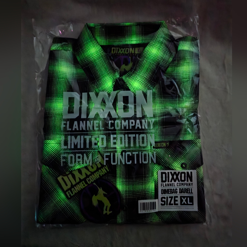 Dixxon Dimebag Darrel Glow In The Dark Flannel!!!